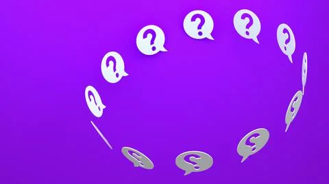 Two question Stock Illustration