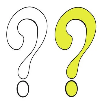 Two question marks Иллюстрация
