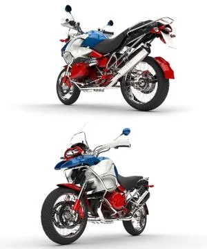 Two Race Bikes Stock Illustration