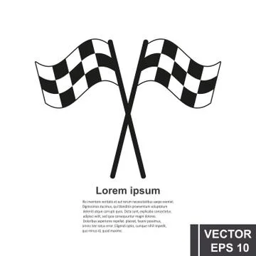 Two racing flag isolated on white background. Stock Illustration