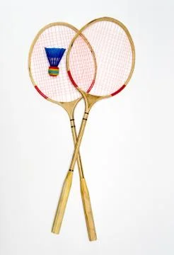Two rackets for badminton Foto stock