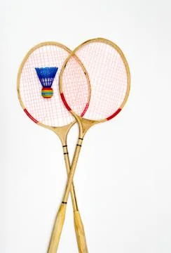 Two rackets for badminton Foto stock