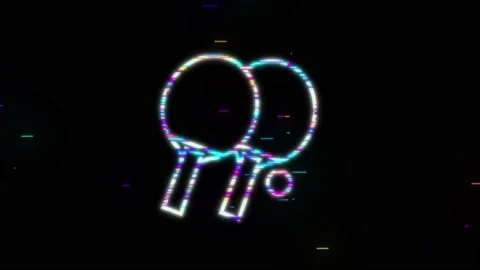 Two rackets for playing table tennis. Motion graphics. Stock Footage 158822654