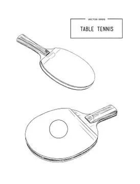 Two rackets for playing table tennis. Illustration vector. Stock Illustration