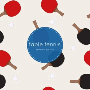 Two rackets for playing table tennis, seamless pattern. Stock Illustration