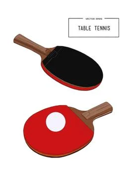 Two rackets for playing table tennis. Illustration vector. Stock Illustration
