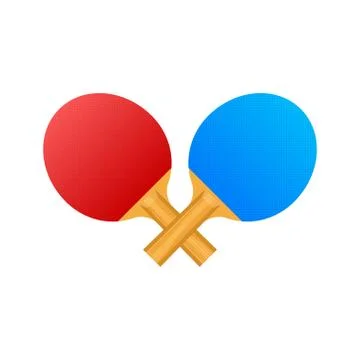 Two rackets for playing table tennis. Vector stock illustration. Stock Illustration