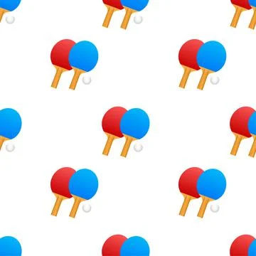 Two rackets for playing table tennis pattern. Vector stock illustration. Stock Illustration