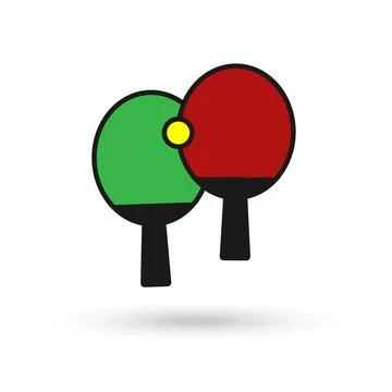 Two rackets for playing table tennis. Vector illustration. Ping-pong sport. Stock Illustration