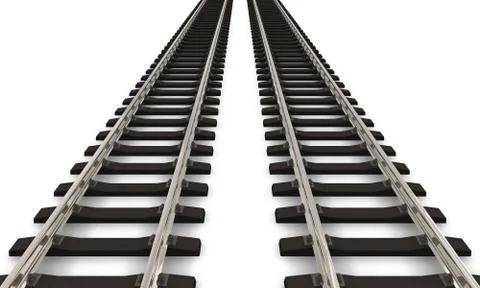 Two railroad tracks Stock Illustration