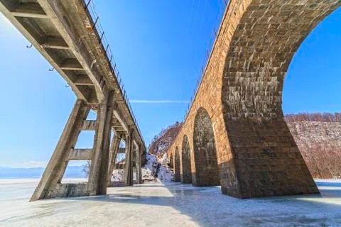 Two of the railway bridge Stock Photos