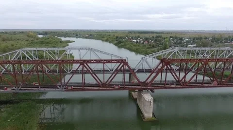 Two railway bridges Stock Footage 68394836