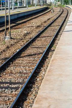 Two railway tracks 스톡 사진