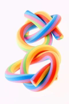 Two rainbow rubber eraser Stock Photos