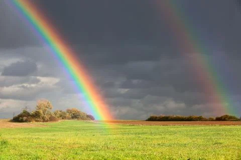 Two rainbows Stock Photos