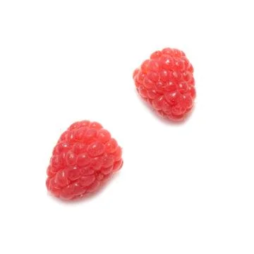 Two raspberries Stock Photos