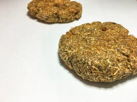 Two raw bread from whole grains green Stock Photos