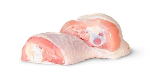 Two raw chicken legs lying on each other Foto stock