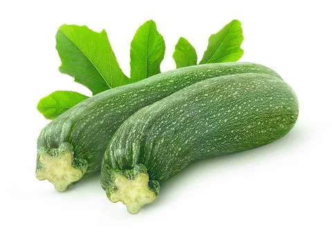 Two raw zucchini Stock Photos