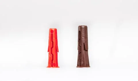 Two rawl plugs Stock Photos