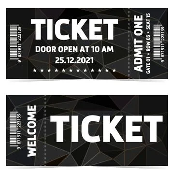 Two realistic tickets. 库存插图