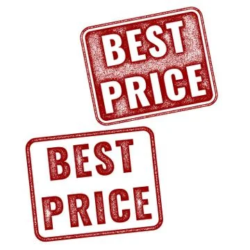 Two realistic vector Best Price stamps isolated Stock Illustration