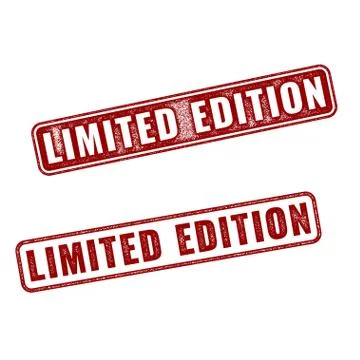 Two realistic vector Limited Edition rubber stamps Stock Illustration