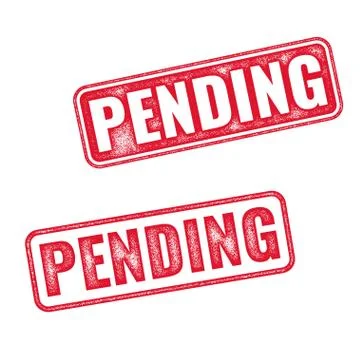 Two realistic vector Pending grunge rubber stamps Stock Illustration