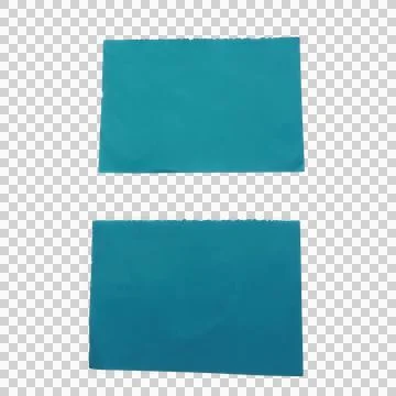 Two rectangular blue paper envelopes stacked vertically Фото