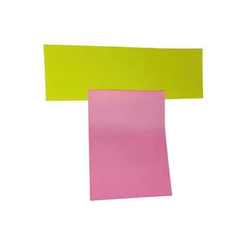 Two Rectangular Paper Sheets Arranged In A T Shape Flat Lay Stock Illustration