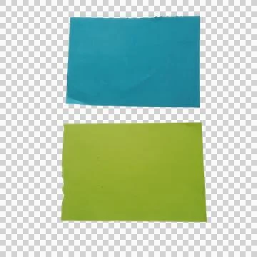Two rectangular paper sheets in blue and green colors Фото