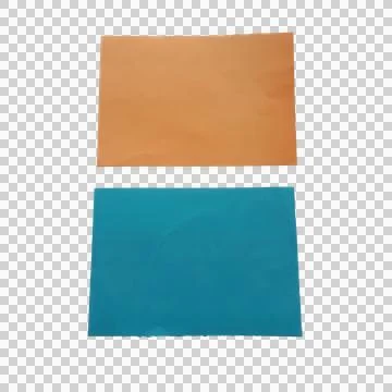 Two rectangular paper sheets in orange and blue color Фото