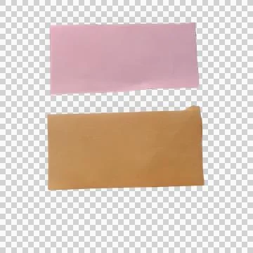 Two rectangular paper strips in pink and brown colors Фото