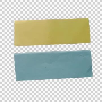 Two rectangular paper strips in yellow and blue colors for scrapbooking and.. Фото