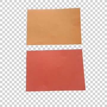 Two rectangular pieces of orange and red paper stacked on top of each other Фото