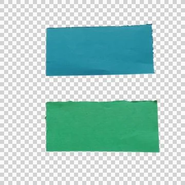 Two rectangular watercolor paint strokes in blue and green colors Stock Photos