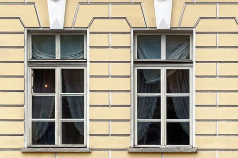 Two rectangular windows. Stock Photos
