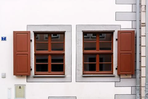 Two rectangular windows. Stock Photos