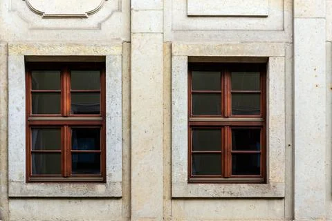 Two rectangular windows. Stock Photos