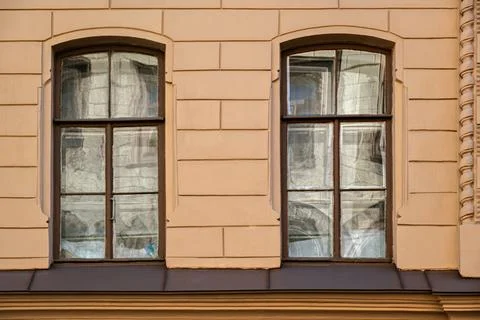 Two rectangular windows. Stock Photos