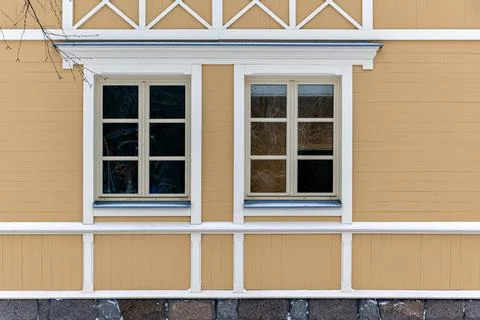 Two rectangular windows. Stock Photos