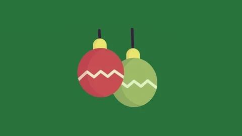 Two red and green eggs on a background with easter isolated isolated on green Stock Footage 336858175