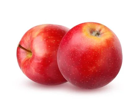 Two red Apple isolated on white background Stock-Fotos