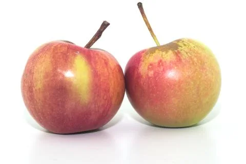 Two red apple on a white background Foto stock