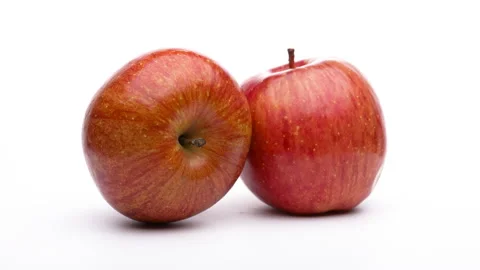 Two red apples Video stock 153420280