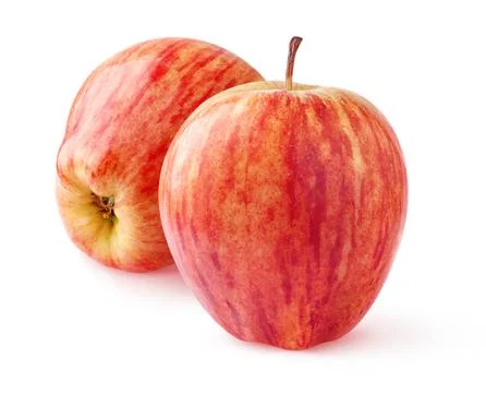 Two red apples isolated Stock Photos