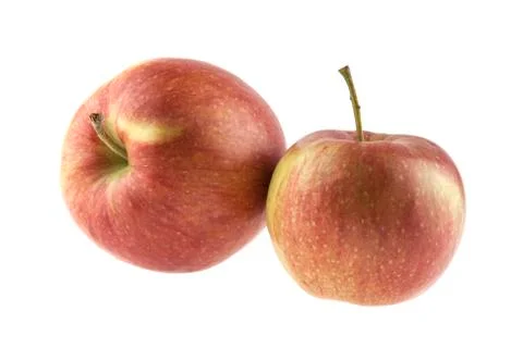 Two red apples isolated on white background Stock Photos