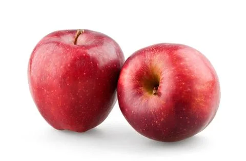 Two red apples Stock Photos