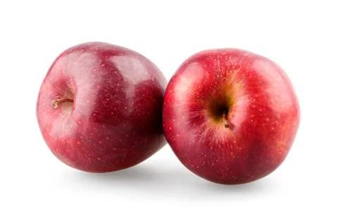 Two red apples Stock Photos