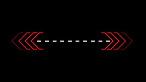 Two red arrows separated by a white dotted line motion graphics.Can be used f Stock Illustration